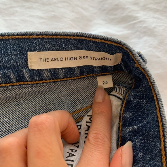 Denim forum arlo high rise straight jeans 28L in blue - Picture 4 of 4